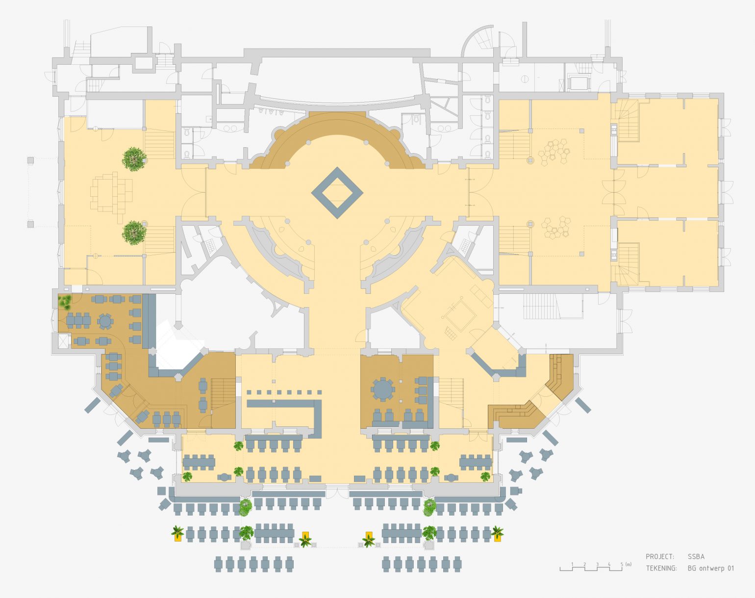 Eustace Architecture Stadschouwburg-interieur - ontwerp - renovatie - plattegrond begane grond